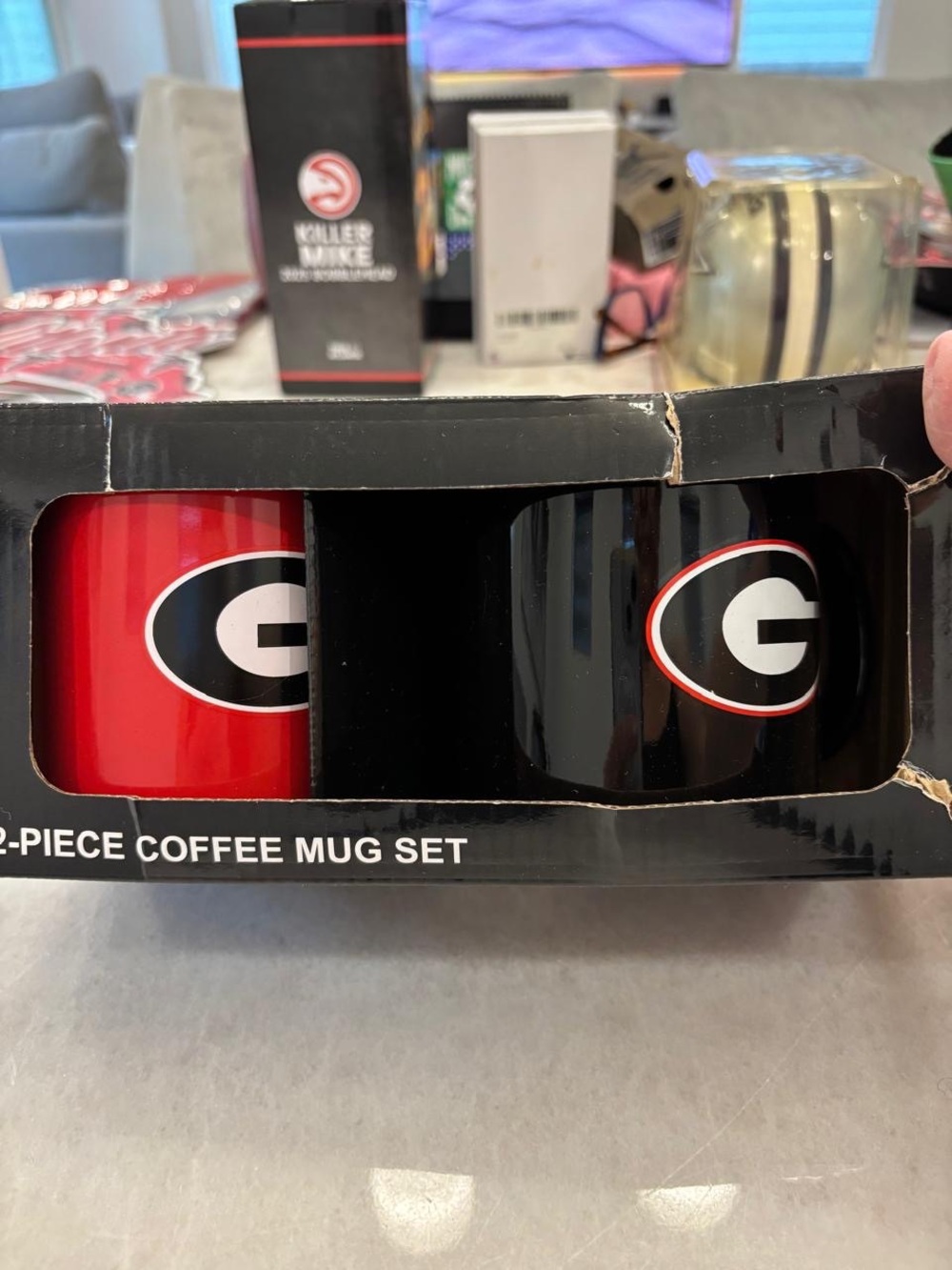 Georgia Bulldogs 2-Piece Coffee Mug Set Red Black NCAA UGA Great American #T09